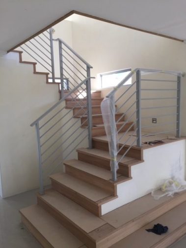 during construction stairs